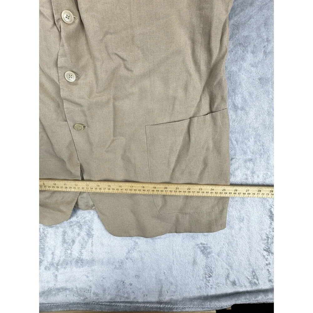 Ermenegildo Zegna Mens 62R Linen Sport Coat Tan Su Misura 1143R0
